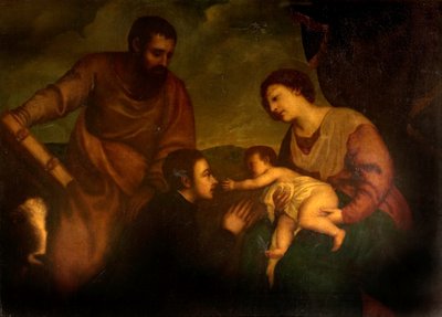 Madonna and Child with St Mark by Tiziano Vecelli